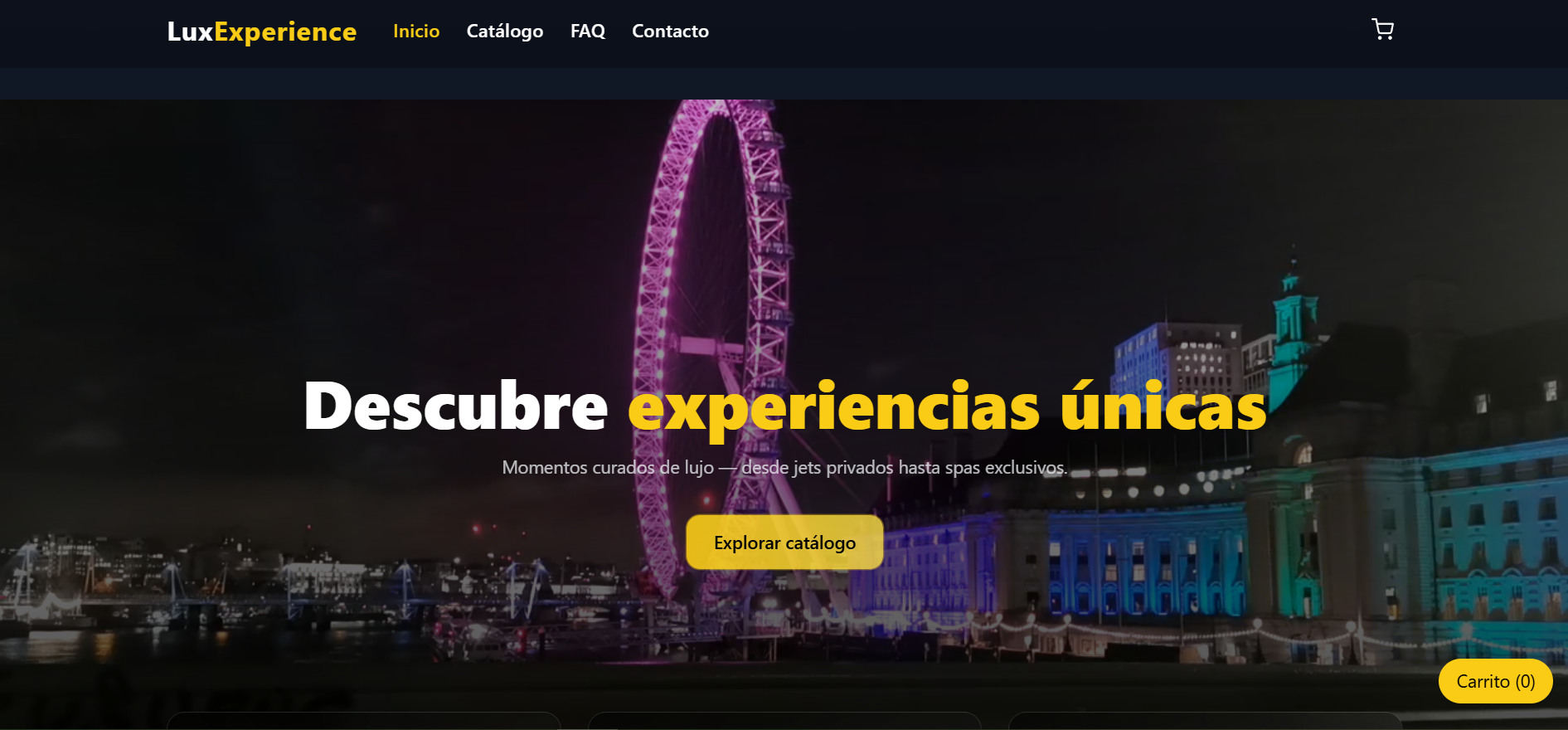 Experiencias de lujo